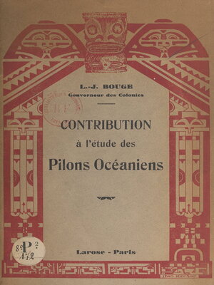 cover image of Contribution à l'étude des pilons océaniens